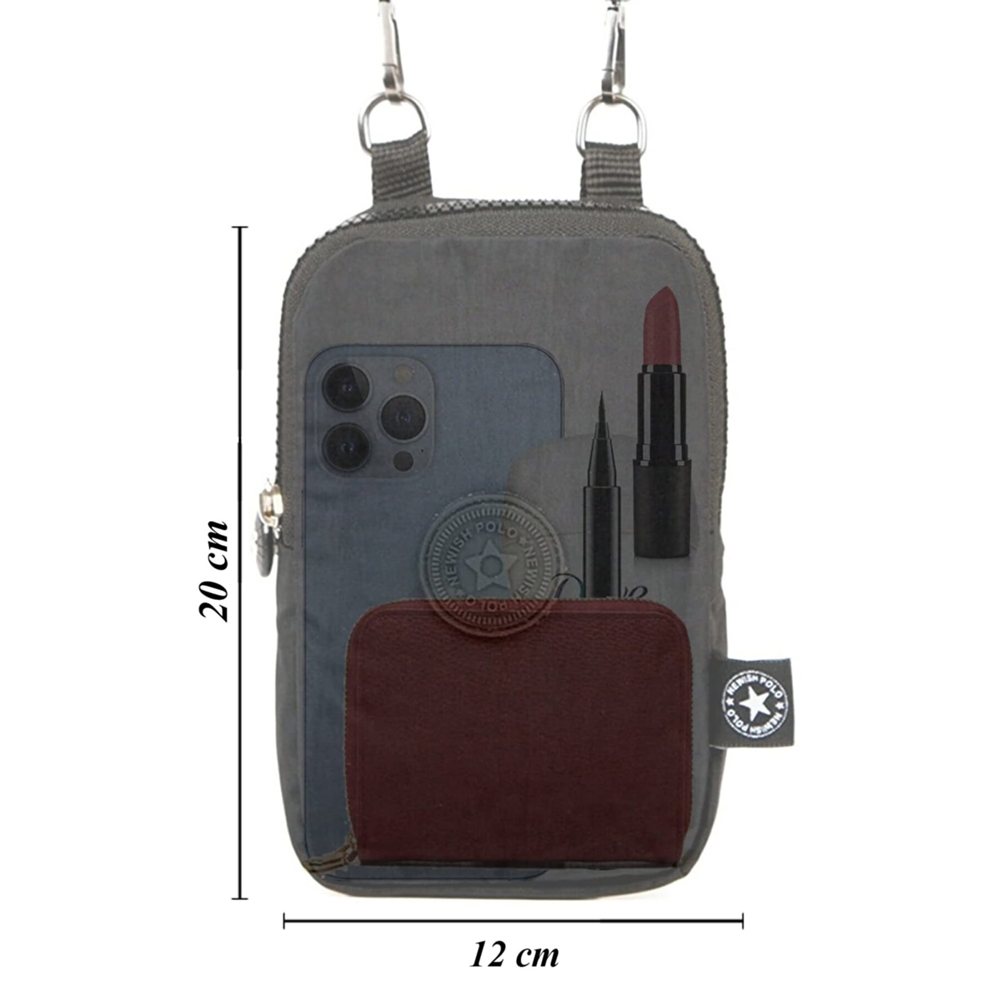 Av A Dos Telefon Çantası, Çapraz Askılı Mini Çanta, Kadın Siyah Su Geçirmez Krinkıl Mini Telefon Cüzdan Çapraz Askılı Çapraz Omuz Çanta Bel