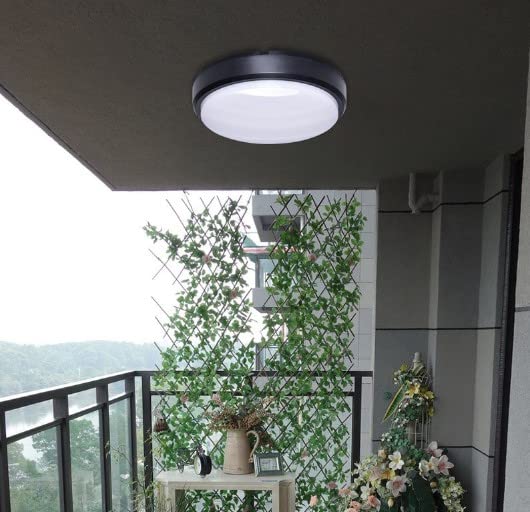 15W Artos Siyah Led Nem Su Geçirmez Banyo Bahçe Balkon Modern Tavan Duvar Lambası Beyaz Işık 6500K IP65 Dış Mekan Kullanıma Uygun