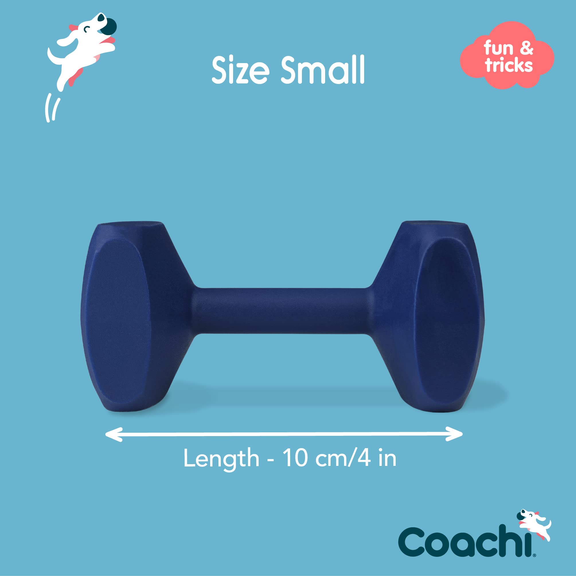Company of Animals Coachi Training Dumbbell, yüzer, geniş atma, klasik alım oyuncağı, av köpeği ve köpek yavrusu eğitimi. Köpek aksesuarı, çok sağlam ve dayanıklı, küçük köpekler ve yavru köpekler için