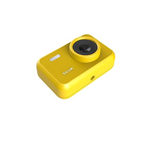 SJCAM FunCam Çocuklar için Fotoğraf Makinesi ve Kamera 1080p 12MP 2'' HD Ekran Çerçeveler ve Komik Filtreler Snake ve Tetris Oyunları Otomatik Kapanma Zamanlayıcı Hızlandırılmış Çekim Sarı
