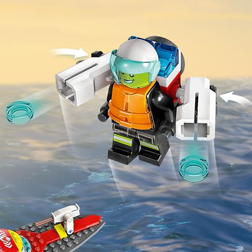 LEGO® City İtfaiye Kurtarma Teknesi 60373-5 Yaş ve Üzeri Uygulamalı Oyunları Seven Çocuklar için Oyuncak Yapım Seti (144 Parça)