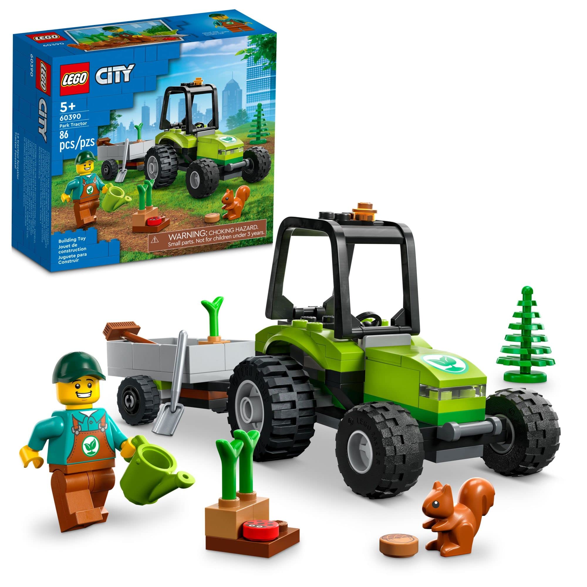 LEGO® City Park Traktörü 60390-5 Yaş ve Üzeri Çocuklar için Oyuncak Yapım Seti (86 Parça)