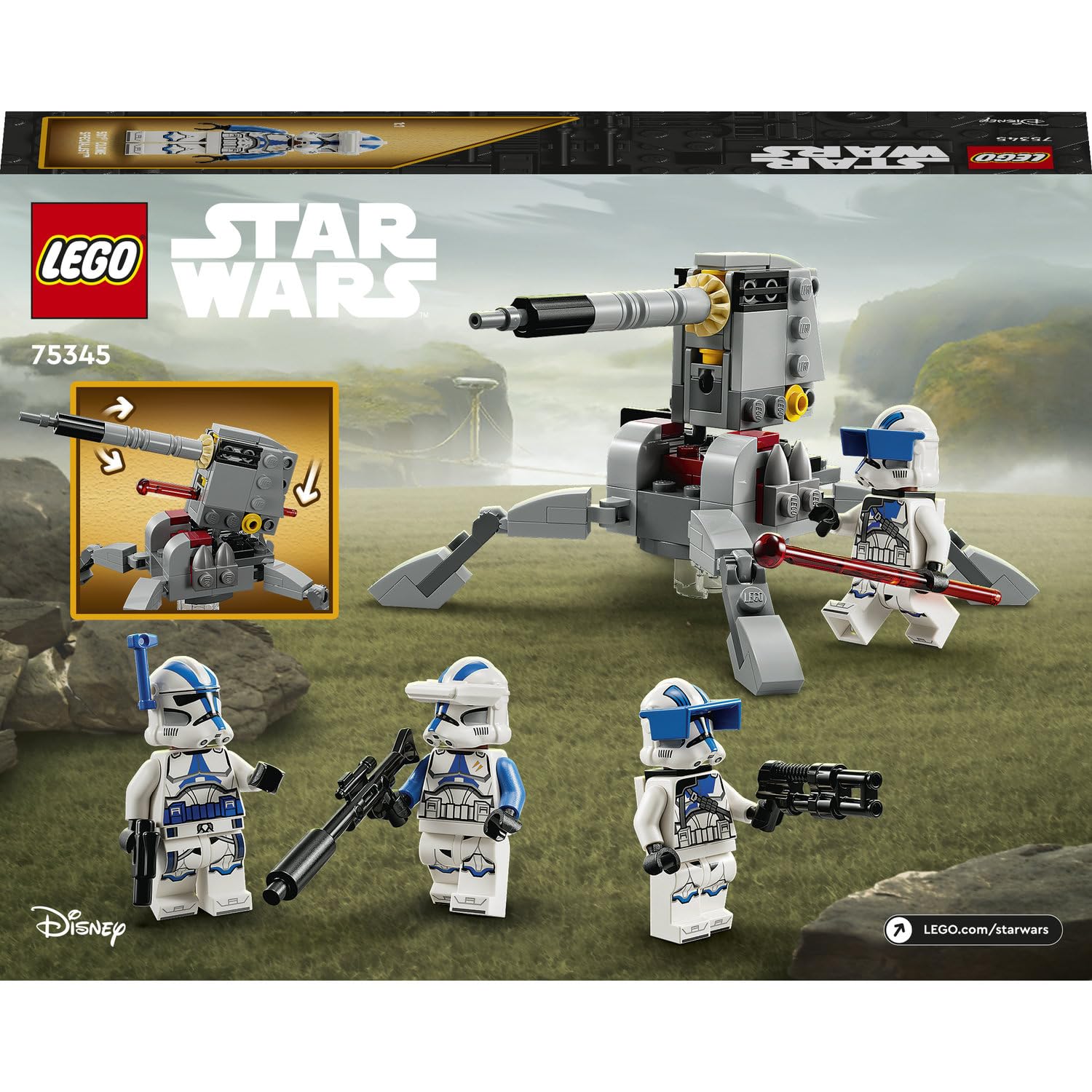 LEGO® Star Wars 501. Klon Trooperlar Paketi 75345-6 Yaş ve Üzeri Çocuklar için Oyuncak Yapım Seti (1