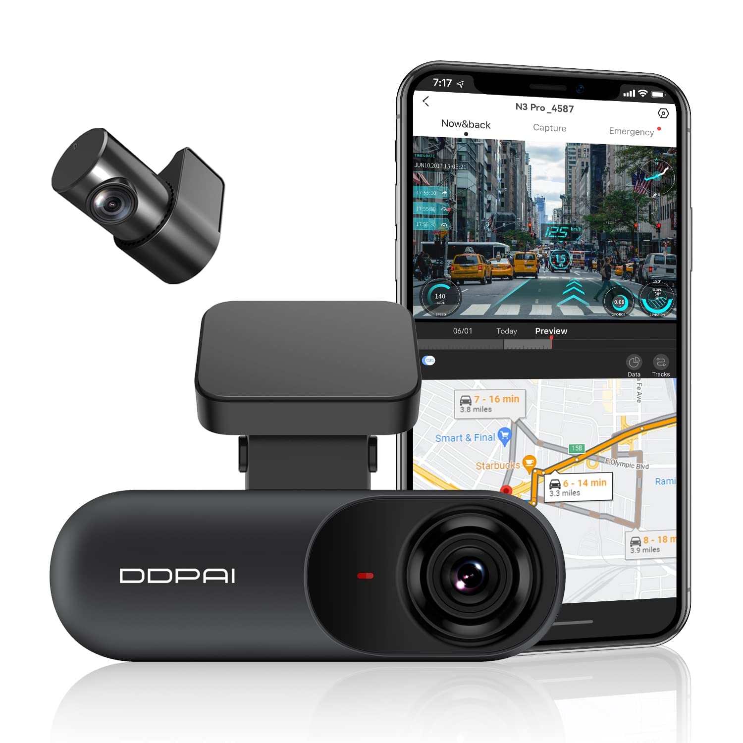 Ddpai Mola N3 Pro Ön ve Arka Araç Kamerası Seti