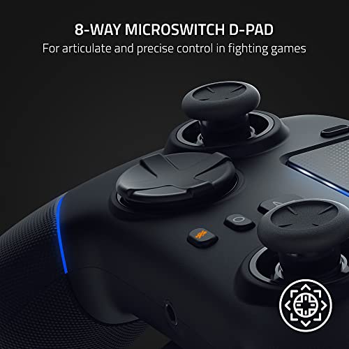 Razer Wolverine V2 Pro - PS5 ve PC için Kablosuz Pro Oyun Denetleyicisi (HyperSpeed Kablosuz, Mecha-Dokunsal Eylem Düğmeleri, 8 Yönlü Mikro Anahtar Kontrol Pedi, HyperTrigger) Siyah