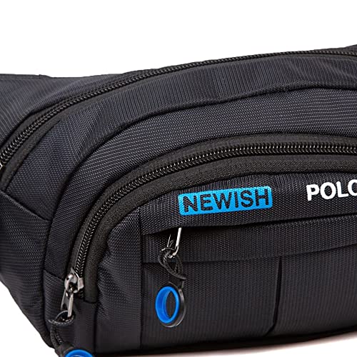 Av A Dos Bel Çantası, Çapraz Bel Çantası, Siyah Unisex Suya Dayanıklı Kulaklık Çıkış Çapraz Askılı Omuz Spor Bel Çanta Günlük Yürüyüş Outdoor