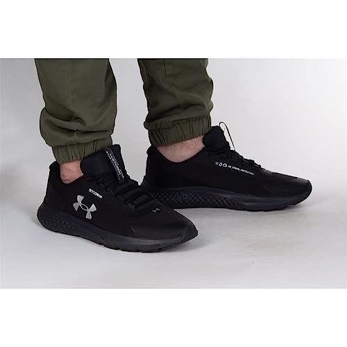Under Armour, Koşu Ayakkabısı, UA Charged Rogue 3 Storm, 3025523-003, Black/Black/Metallic Silver, 44.5 EU