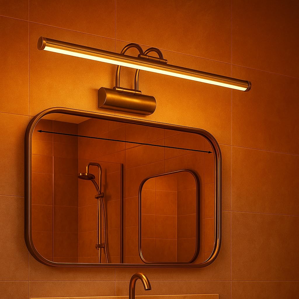 SekaTech Eskitme Flüt Duvar Apliği – 35cm 6W LED 3200K Gün Işığı – Banyo, Ayna, Resim, Tablo, Çerçeve Üstü Dekoratif Aydınlatma Lambası – 220V, IP20, Metal Gövde