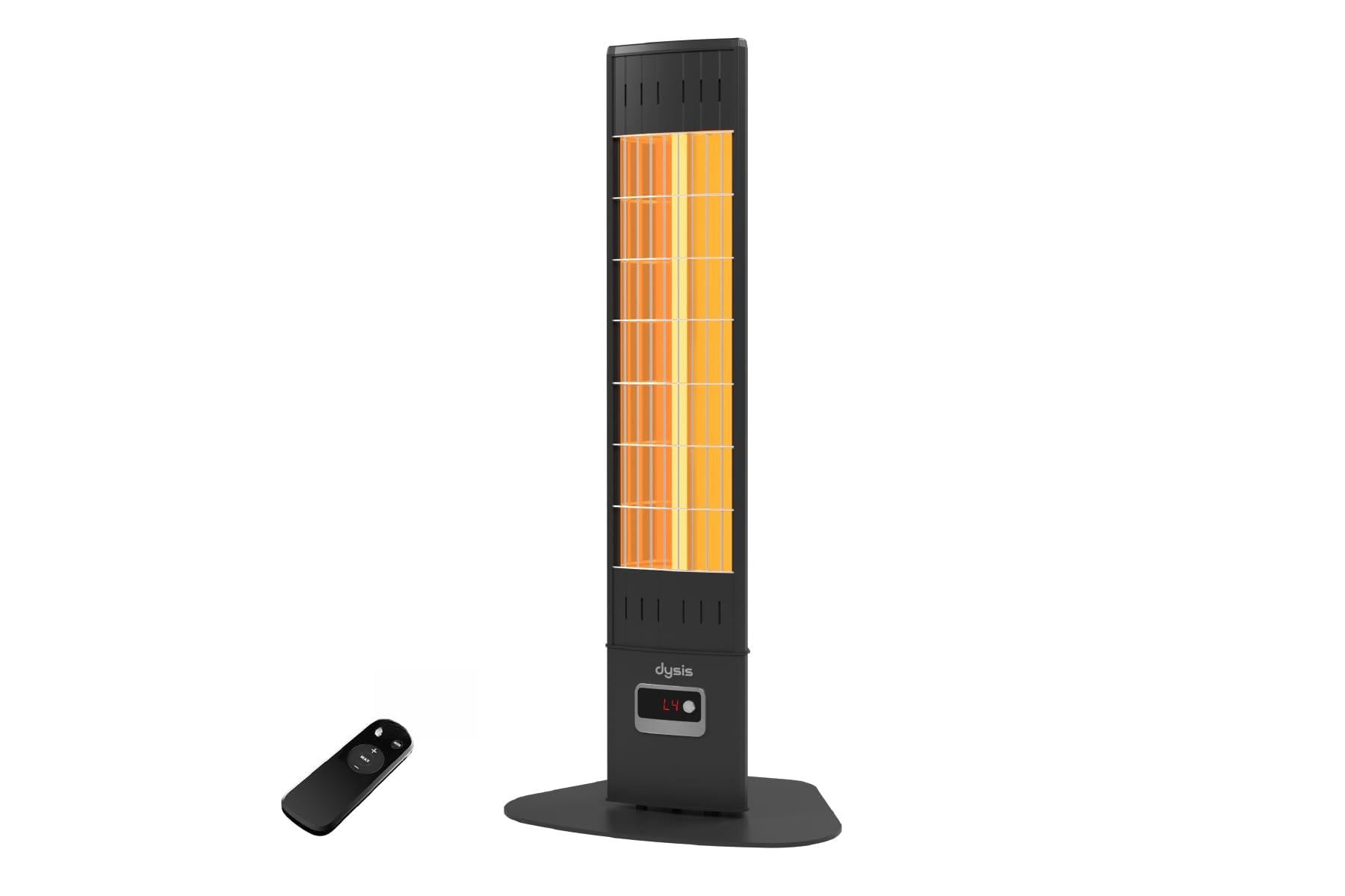 Dysis HTR-7413.B.UK Single x Karbon Serisi 2300 W Siyah Uzaktan Kumandalı Dikey Dış Mekan Isıtıcı