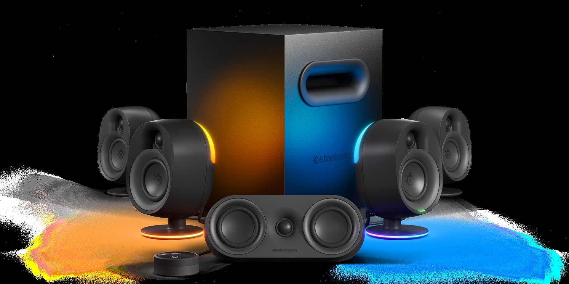 SteelSeries Arena 9 RGB 5.1 Surround Optik ve Bluetooth Bağlantılı Oyun Hoparlörü