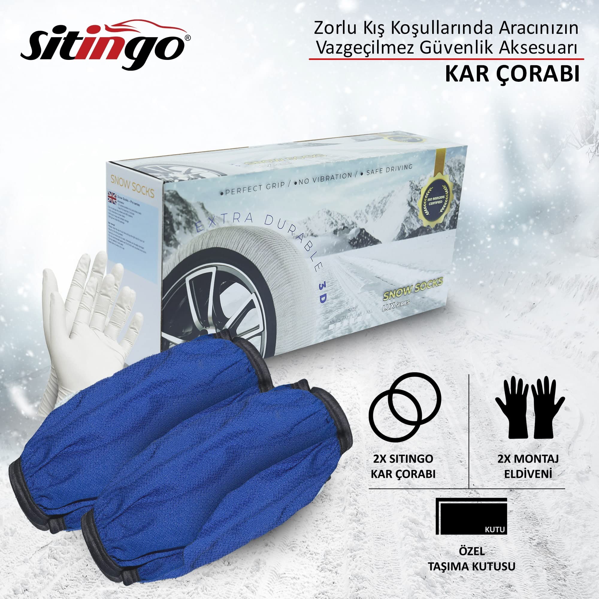 Sitingo Oto Lastik Kar Çorabı Eco Series (Large)