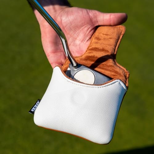 Izzo Golf Golf Golf Sopası Başlığı Deve/Beyaz - Golf Sopası Golf Sopası için Golf Sopası Başlığı, Tokmak Tarzı Başlık Kapağı