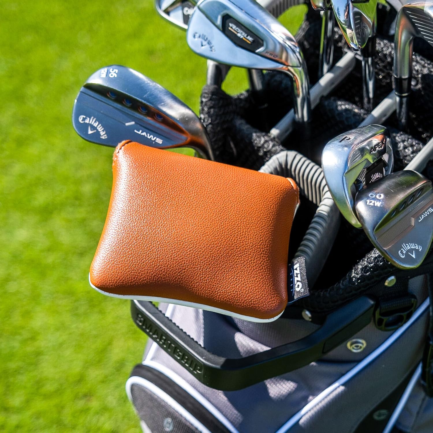 Izzo Golf Golf Golf Sopası Başlığı Deve/Beyaz - Golf Sopası Golf Sopası için Golf Sopası Başlığı, Tokmak Tarzı Başlık Kapağı