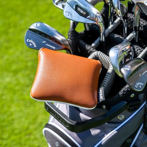 Izzo Golf Golf Golf Sopası Başlığı Deve/Beyaz - Golf Sopası Golf Sopası için Golf Sopası Başlığı, Tokmak Tarzı Başlık Kapağı