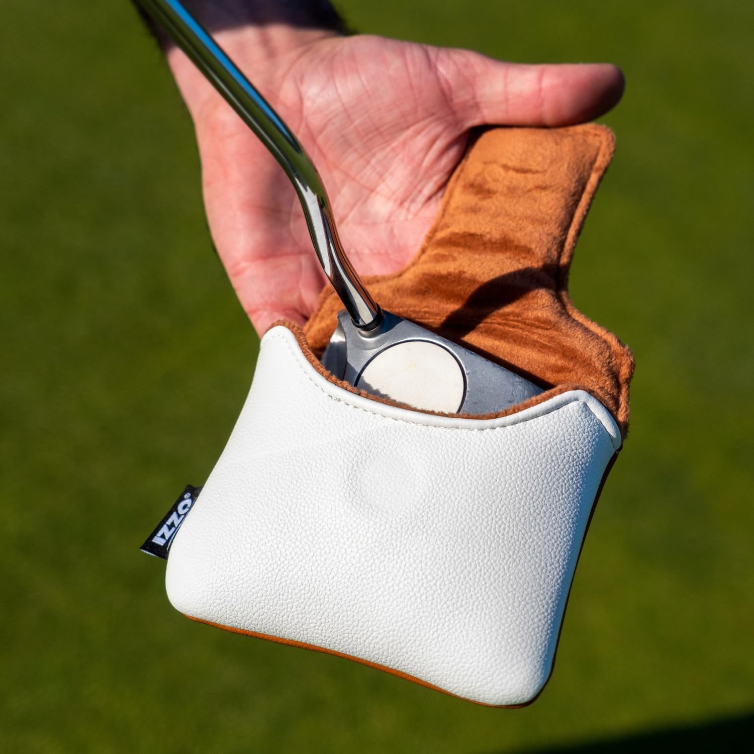 Izzo Golf Golf Golf Sopası Başlığı Deve/Beyaz - Golf Sopası Golf Sopası için Golf Sopası Başlığı, Tokmak Tarzı Başlık Kapağı
