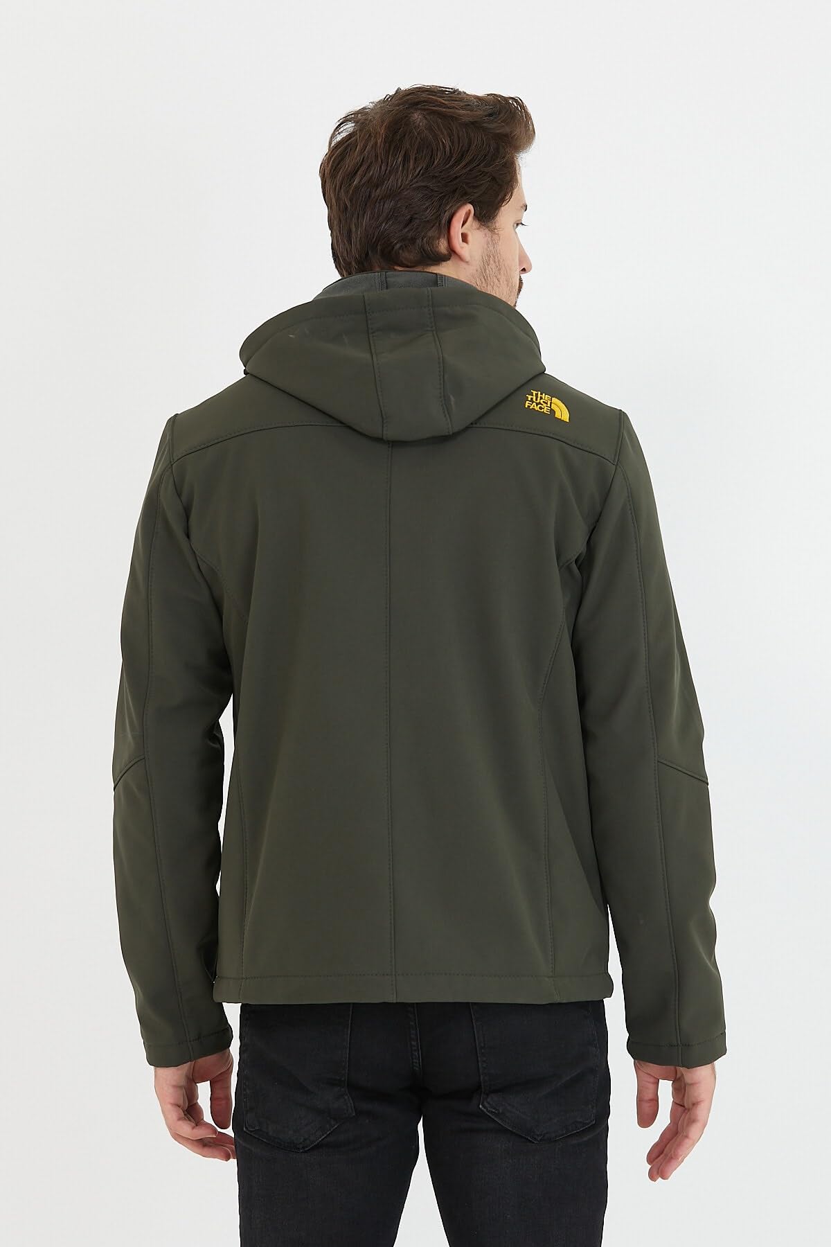 MeroLife Mero Life Erkek Haki Kapüşonlu Outdoor Su Ve Rüzgar Geçirmez Softshell Spor Mont XL Mero-452NM