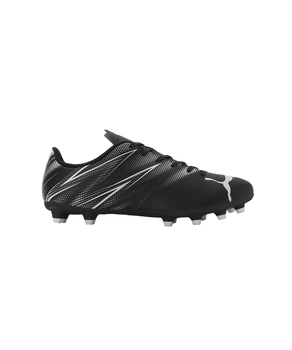 PUMA Erkek Attacanto Fg/Ag futbol ayakkabısı, Puma Siyah Gümüş Sis, 45 EU