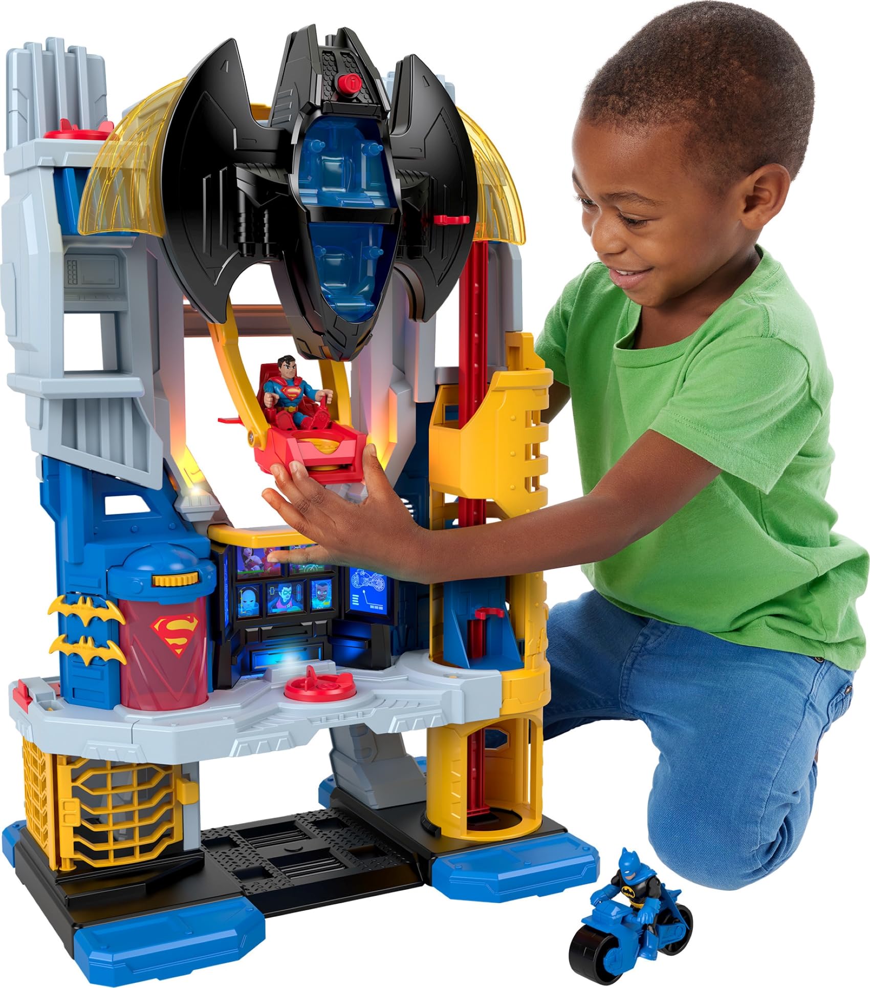 Fisher-Price Imaginext DC Super Friends™ ULTIMATE HEADQUARTERS™ Macera Seti Imaginext DC Super Friends™Ultimate HQ Macera Seti Batman Figürü, 10 Parçalık Okul Öncesi Oyuncak HNW08