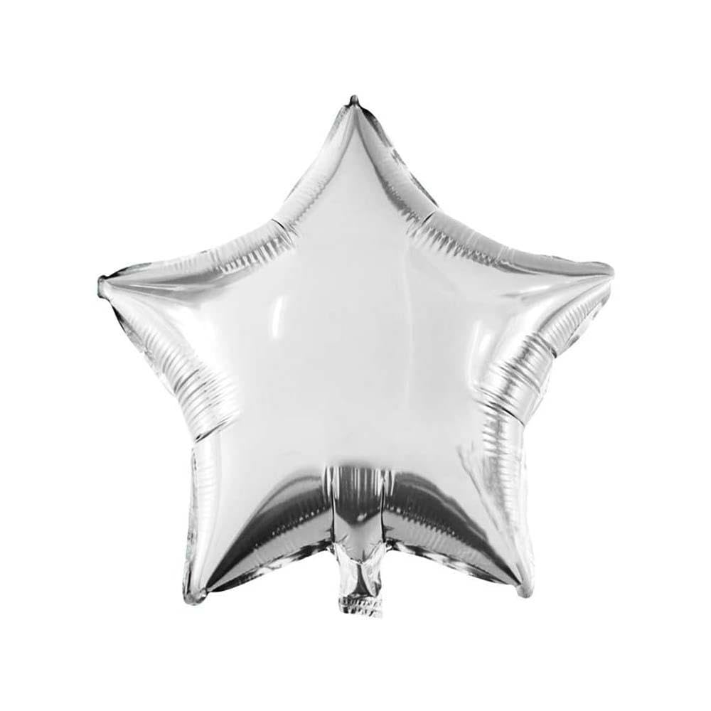 Gumus Konsept Dogum Gunu Kutlama Seti Beyaz Gumus Konfetili Balon Rakam Yıldız Folyo ve Banner (1 Yaş)