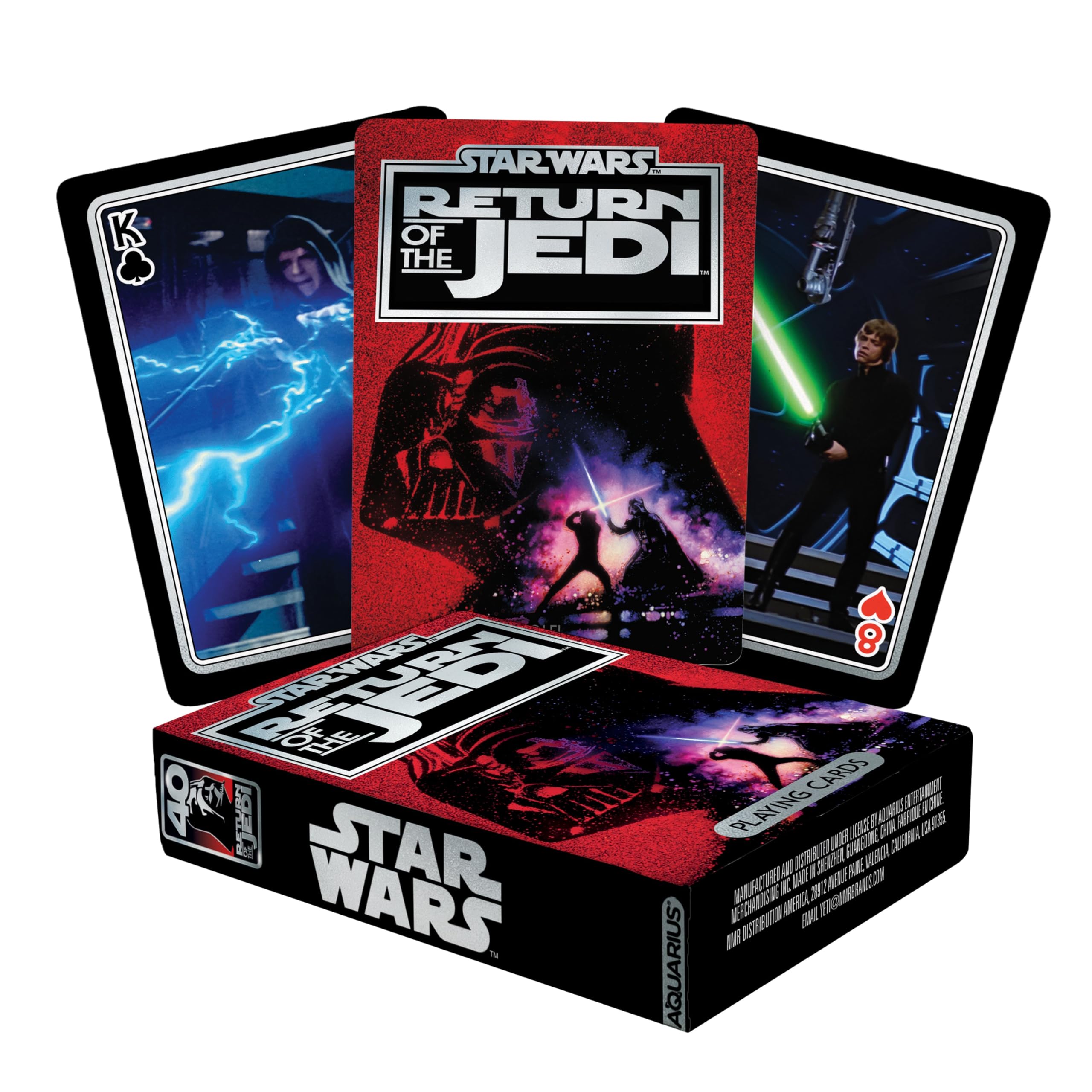 AQUARIUS Star Wars Return of The Jedi Oyun Kartları - En Sevdiğiniz Kart Oyunları için Star Wars Temalı Kart Destesi - Resmi Lisanslı Star Wars Ürünleri ve Koleksiyon Ürünleri
