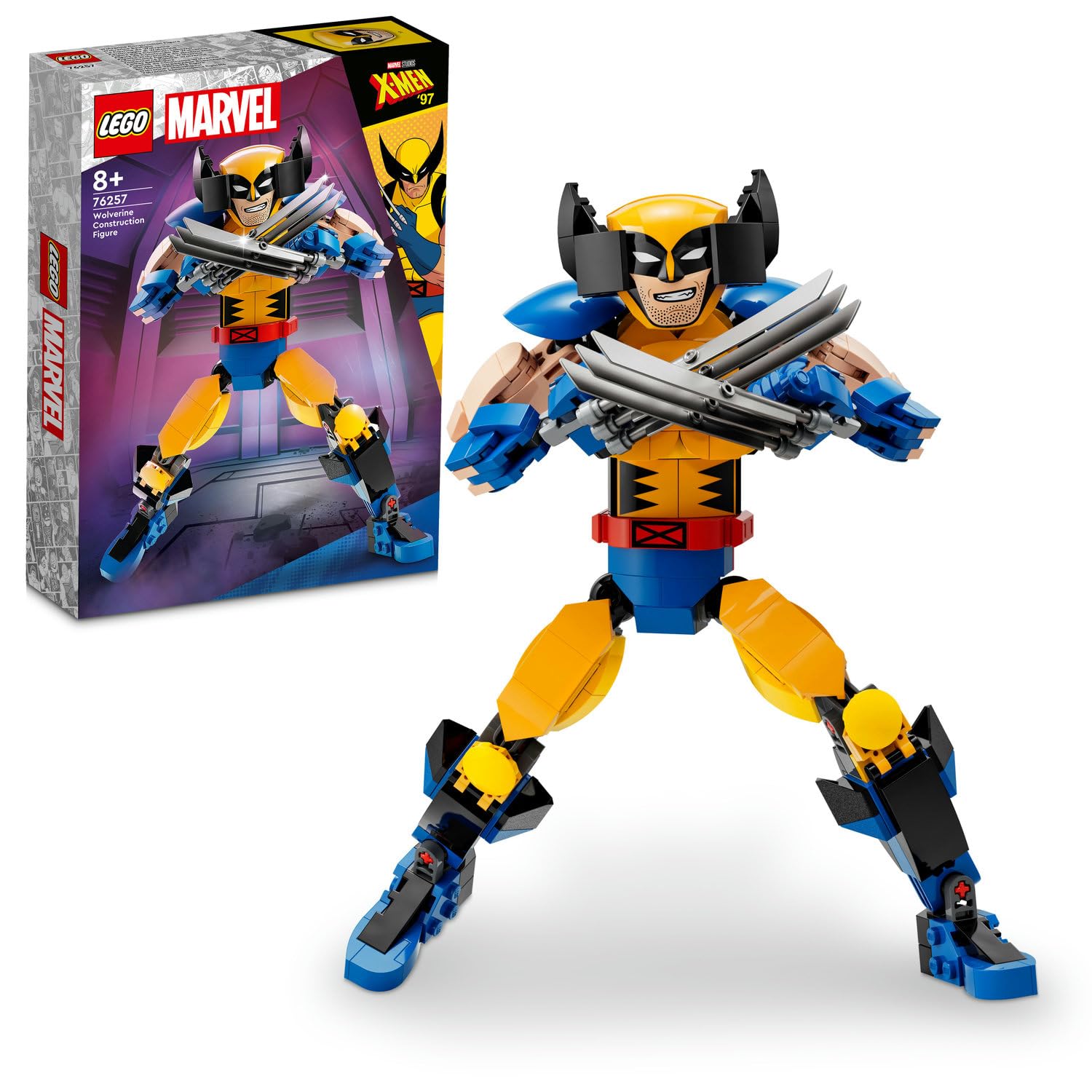 LEGO Marvel Wolverine Yapım Figürü 76257 – 8 Yaş ve Üzeri Kız ve Erkek Çocuklar için Süper Kahraman Hediyesi Fikri, 3 Uzayan Pençe Gibi Orijinal Detaylar İçeren Yaratıcı Oyuncak Yapım Seti (327 Parça)