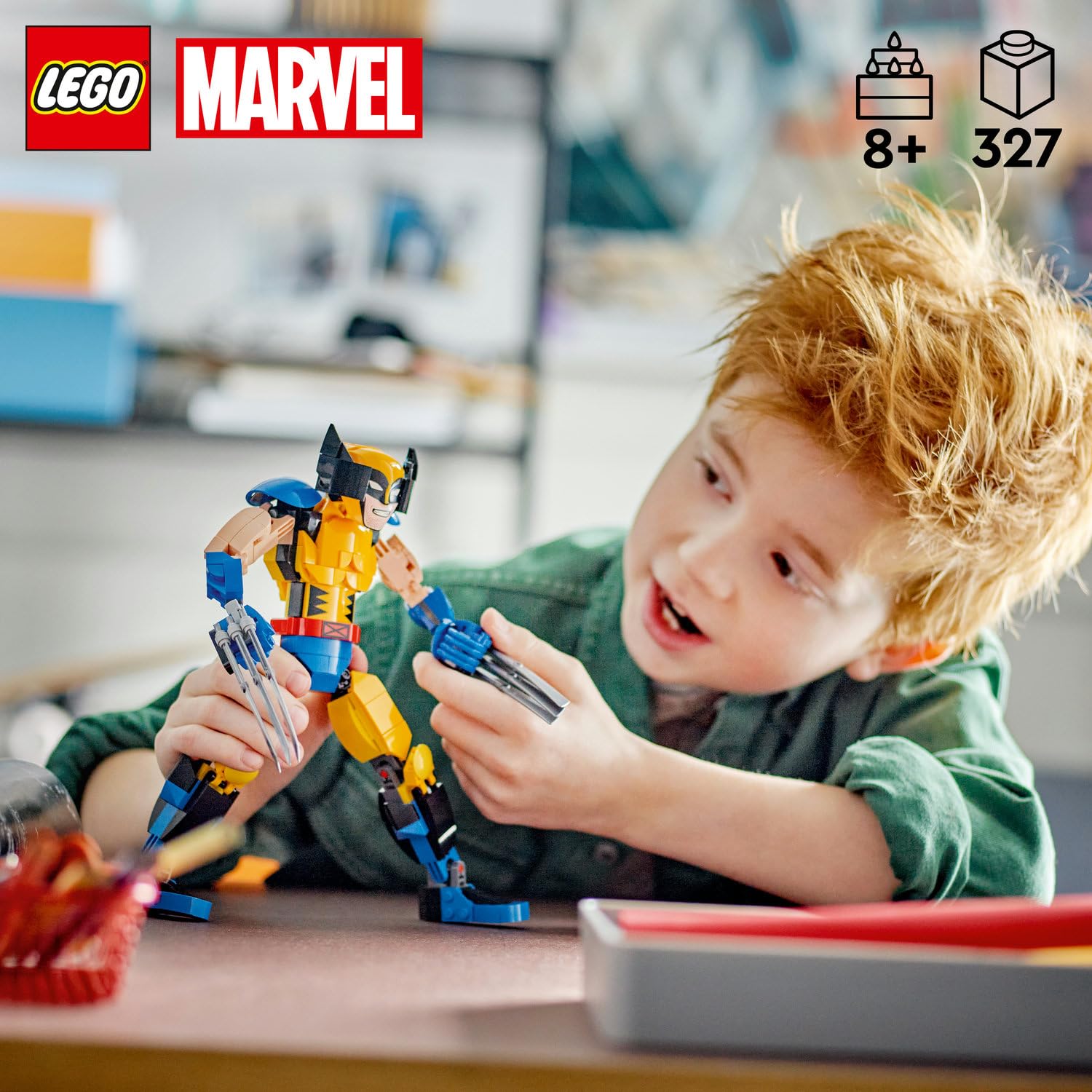 LEGO Marvel Wolverine Yapım Figürü 76257 – 8 Yaş ve Üzeri Kız ve Erkek Çocuklar için Süper Kahraman Hediyesi Fikri, 3 Uzayan Pençe Gibi Orijinal Detaylar İçeren Yaratıcı Oyuncak Yapım Seti (327 Parça)