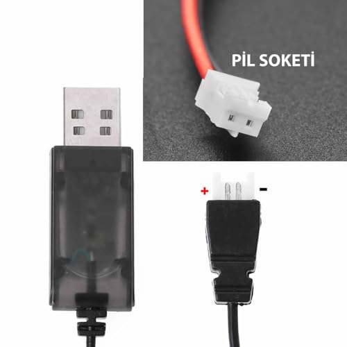3.7V Lityum Pil Usb Şarj Kablosu XH2.54 Soket Lipo Batarya RC Quadcopter Drone Helikopter Bot Uçak Araba Syma Hubsan X5C X5SC