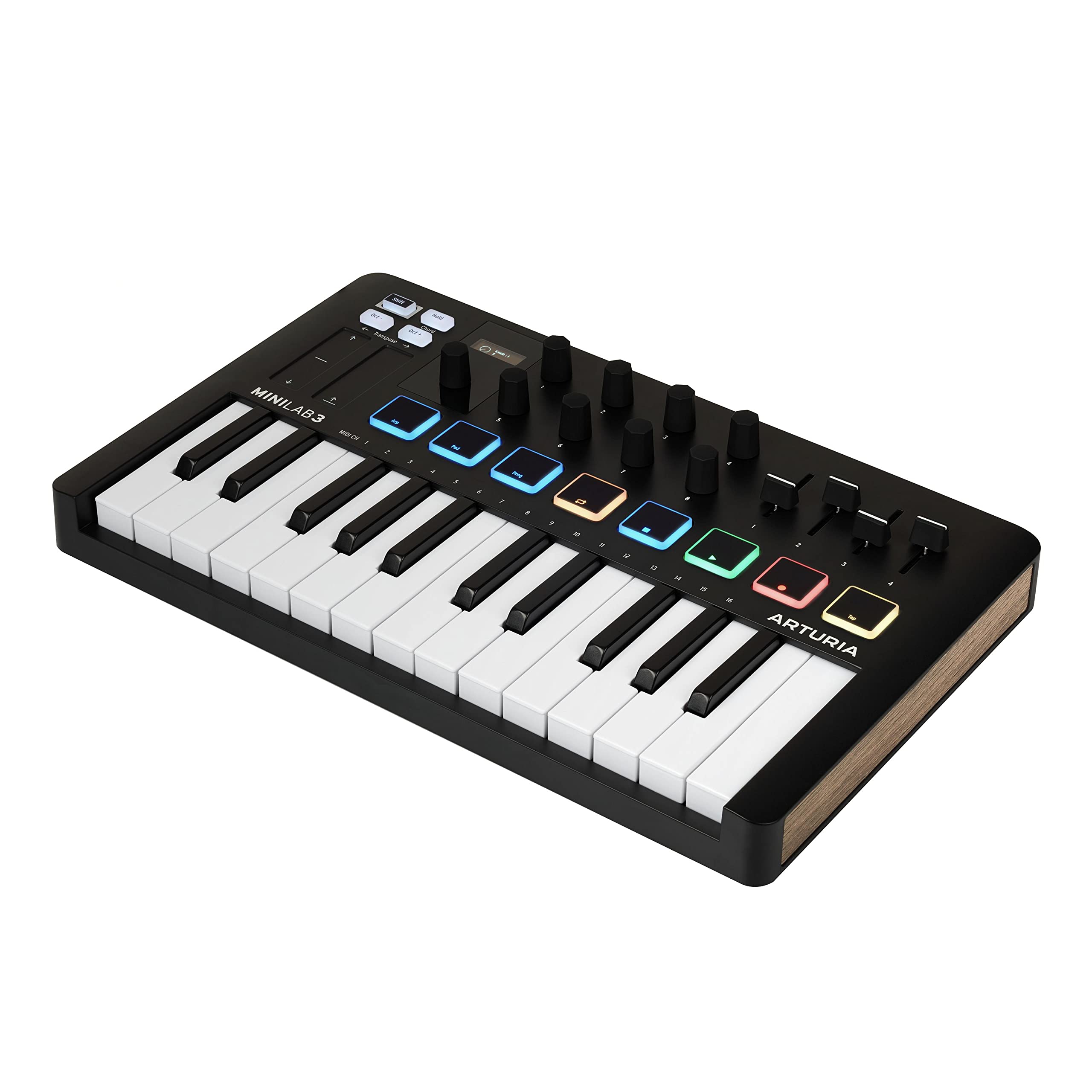 Arturia Minilab 3 Black, Klavye, Siyah Beyaz
