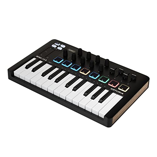 Arturia Minilab 3 Black, Klavye, Siyah Beyaz