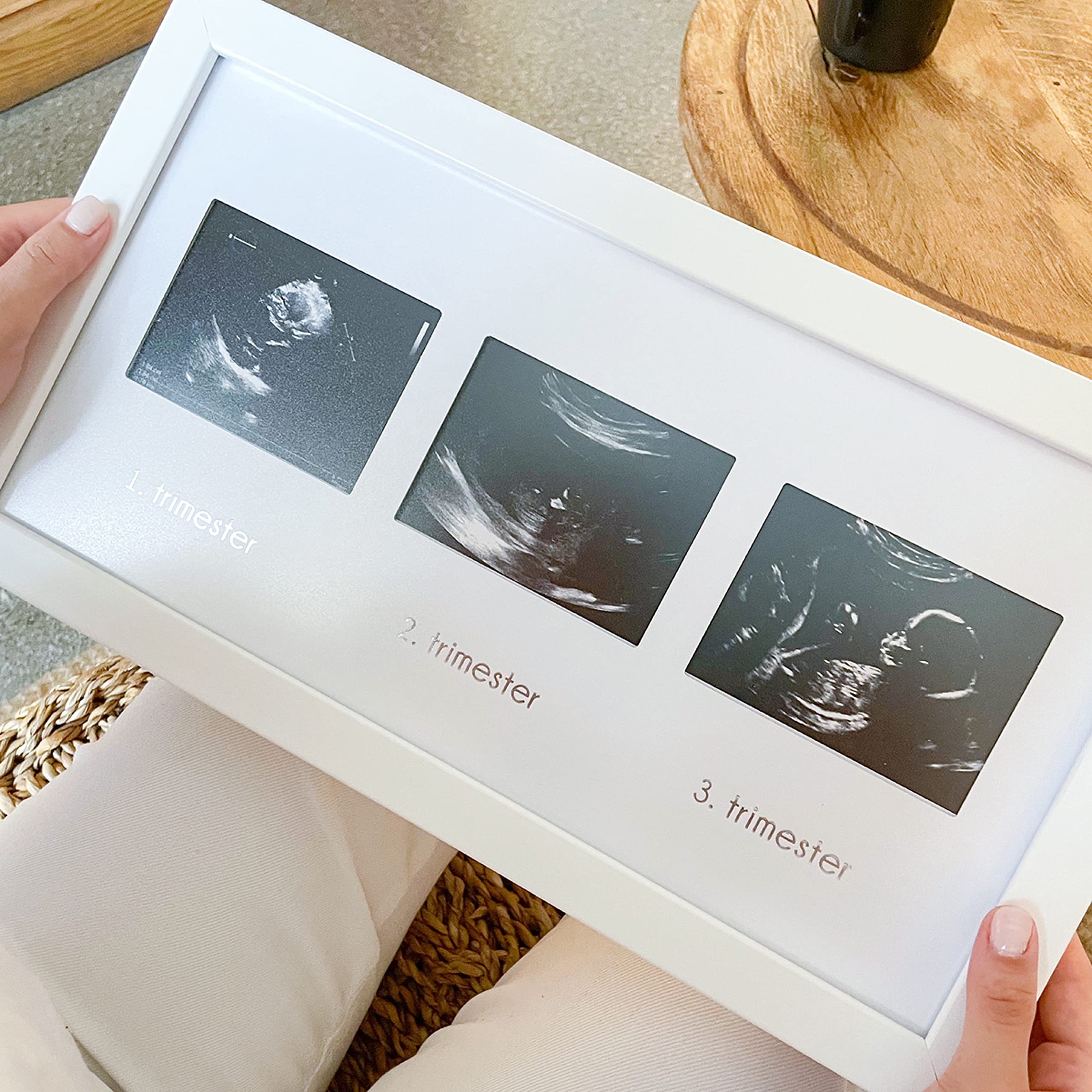 FUFİZU Üçlü Ultrason Anı Çerçevesi - Gebelikte Bebeğin Gelişimini Üç Trimester Anı Olarak Saklayın