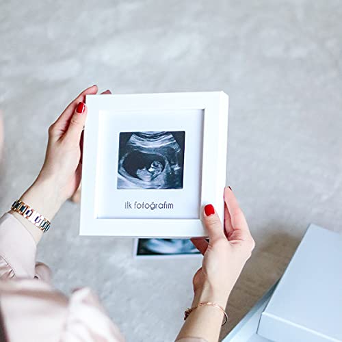 FUFİZU İlk Fotoğrafım Bebek Ultrason Çerçevesi - Bebek Odası Resim Anı Çerçevesi
