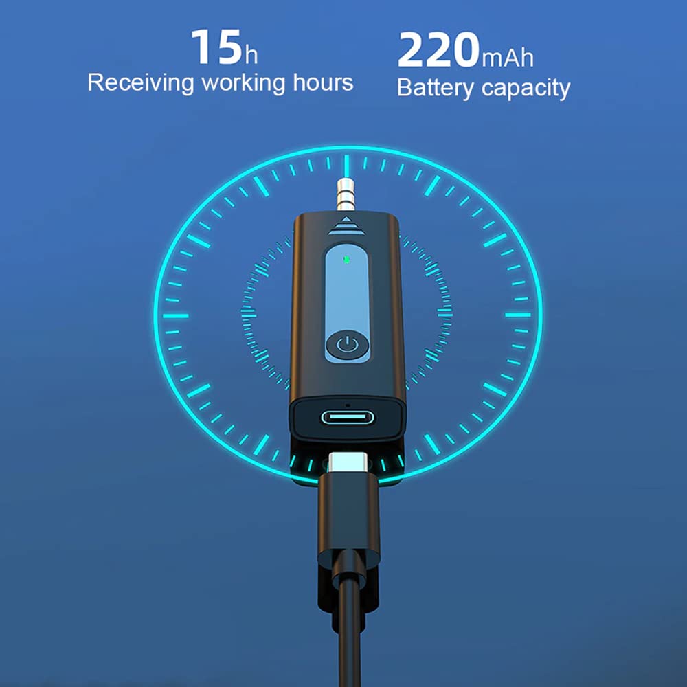 Coverzone Kablosuz Mikrofon Wireless İkili Yaka Mikrofonu 3.5mm Aux Girişli Sokak Müzisyenleri Amfi
