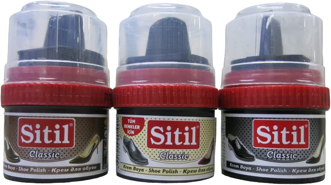 Sitil Ayakkabı Boyası Kahve, Siyah ve Krem Cila 3'lü Takım (29375)