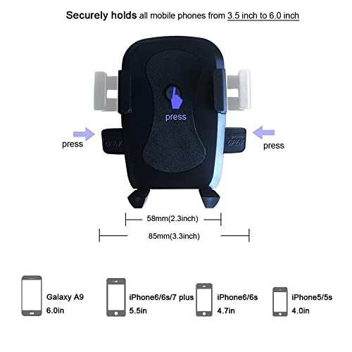 BTM OTOMOTİV (778) Universal Vantuzlu Renkli Telefon Tutucu Siyah-Kırmızı-Mavi Kırmızı