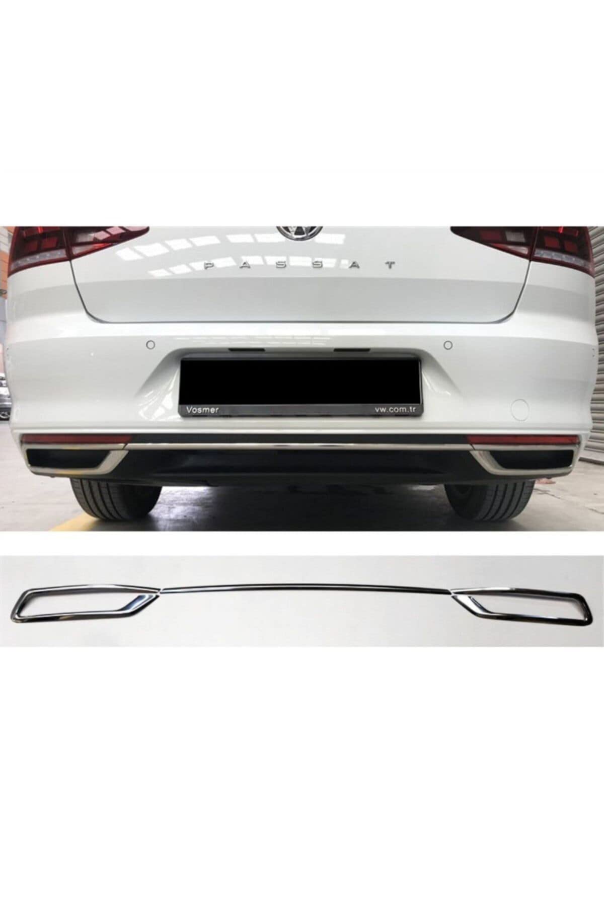 BTM OTOMOTİV (794) Passat B8.5 Difüzör Ve Ara Çıta Sd 2019 Sonrası 3 Parça Volswagen ile uyumlu
