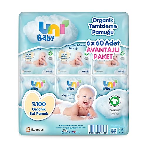 Uni Baby Bebek Temizleme Pamuğu 6*60 Adet