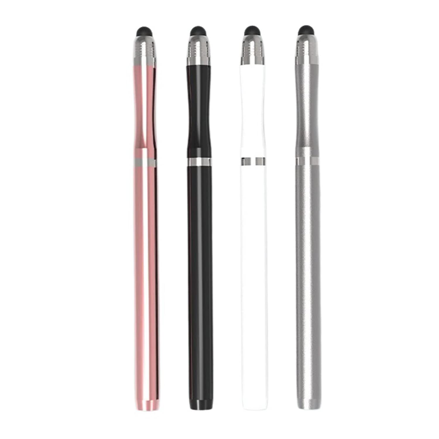 Microcase Universal Telefon Tablet iPad 2in1 Disk Uçlu Stylus Pen Dokunmatik Kalem - AL3464 (Siyah)