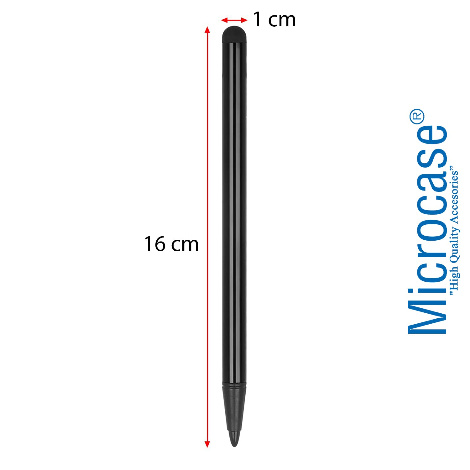 Microcase Universal Telefon Tablet Navigasyon 2in1 Stylus Pen Dokunmatik Kalem - AL3465 (Siyah)