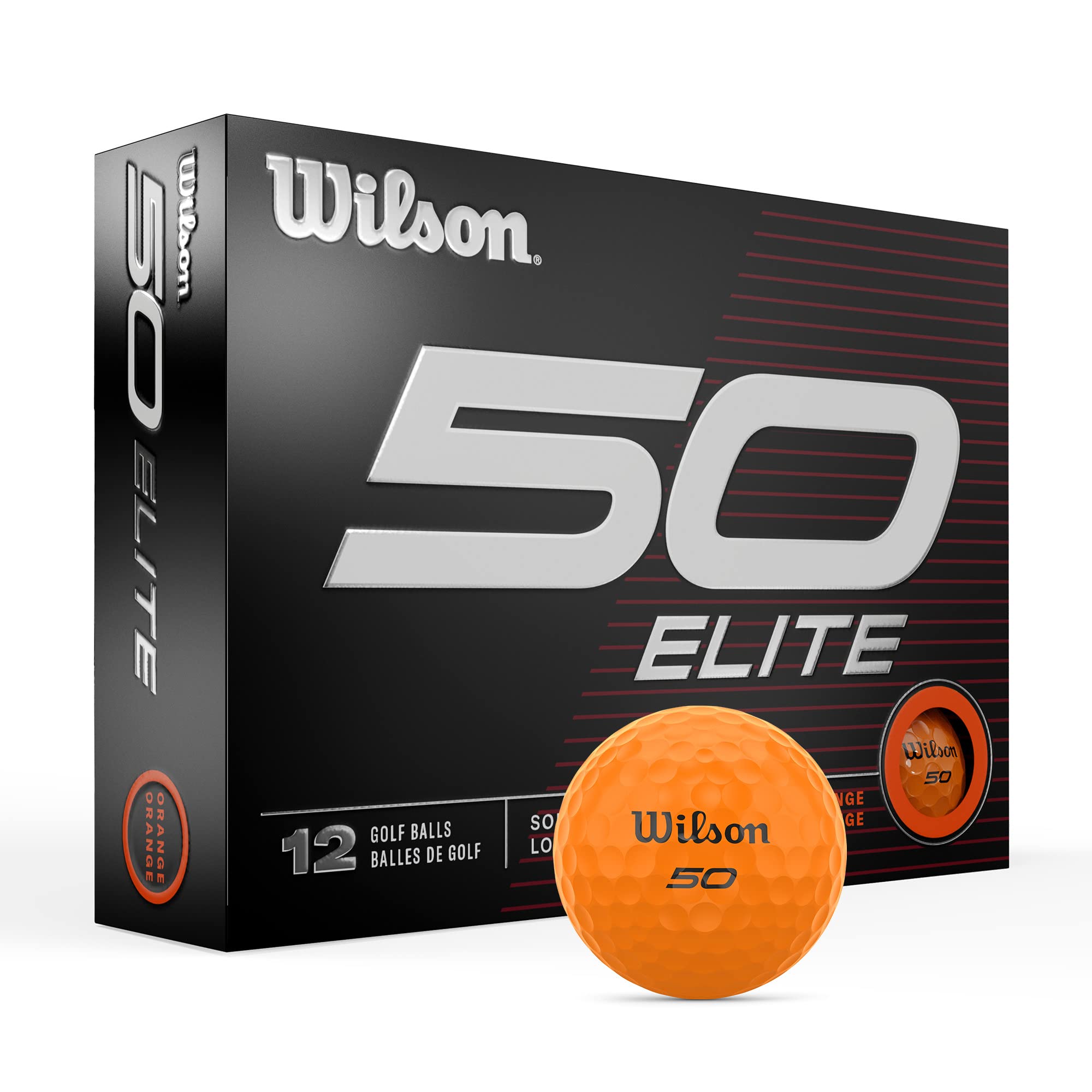 WILSON Fifty Elite Golf Topları - 12'li Paket, Sarı