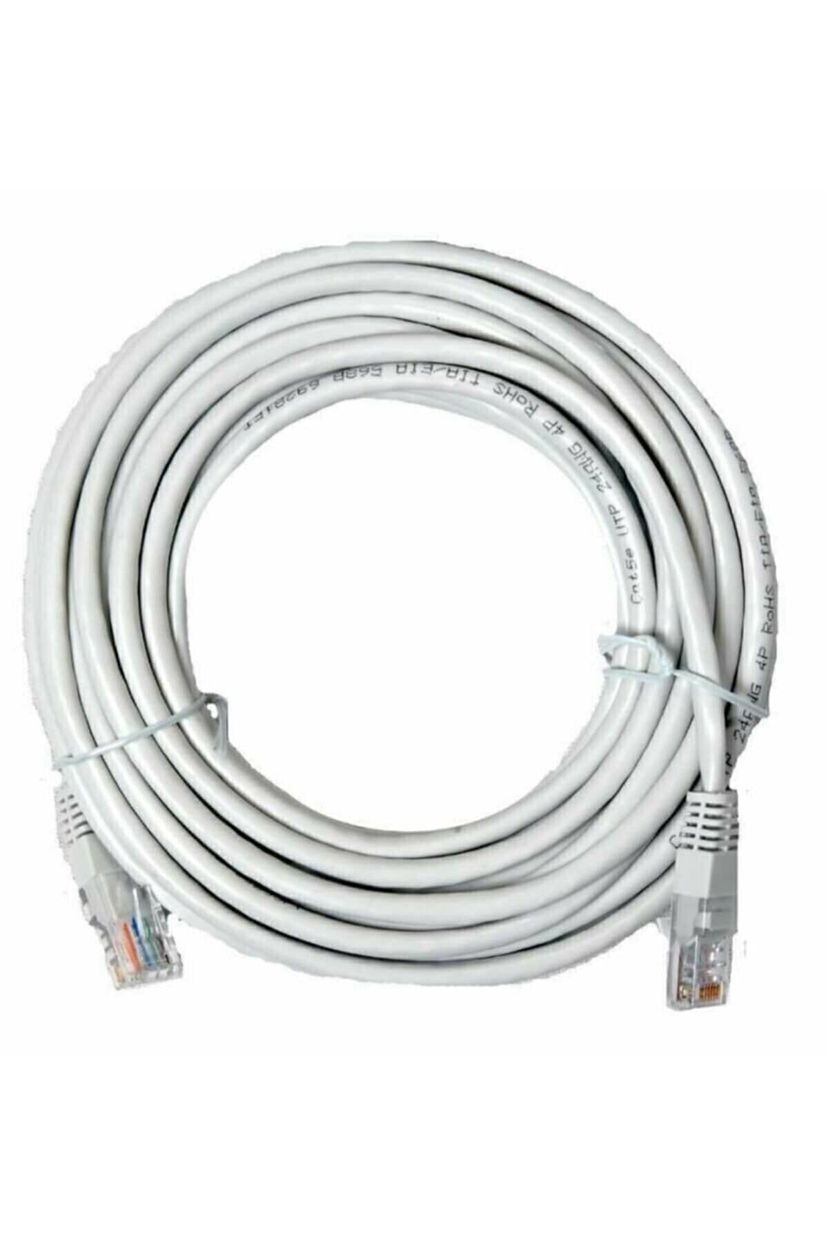 Modem Bilgisayar Kablosu 50 Metre Internet Kablosu Cat 6 Ethernet Kablo Uçları Takılı Test Edilmiş