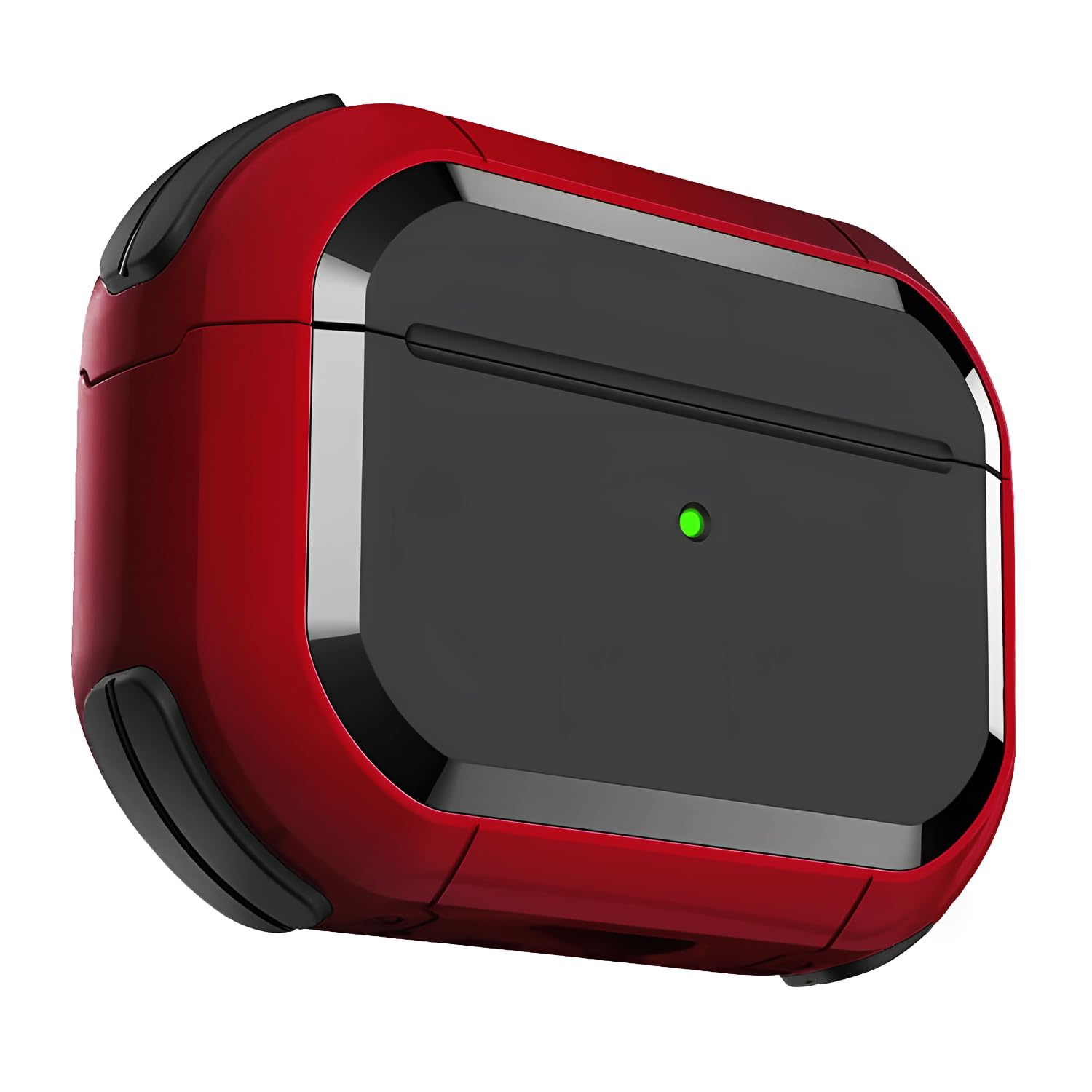 Minesk Airpods Pro 2. Nesil için Armor Serisi Darbelere Karşı Ultra Güçlü Koruma Fiber Karbon Arka Tasarım Airpods Kılıfı (Airpods Pro 2, Kırmızı)