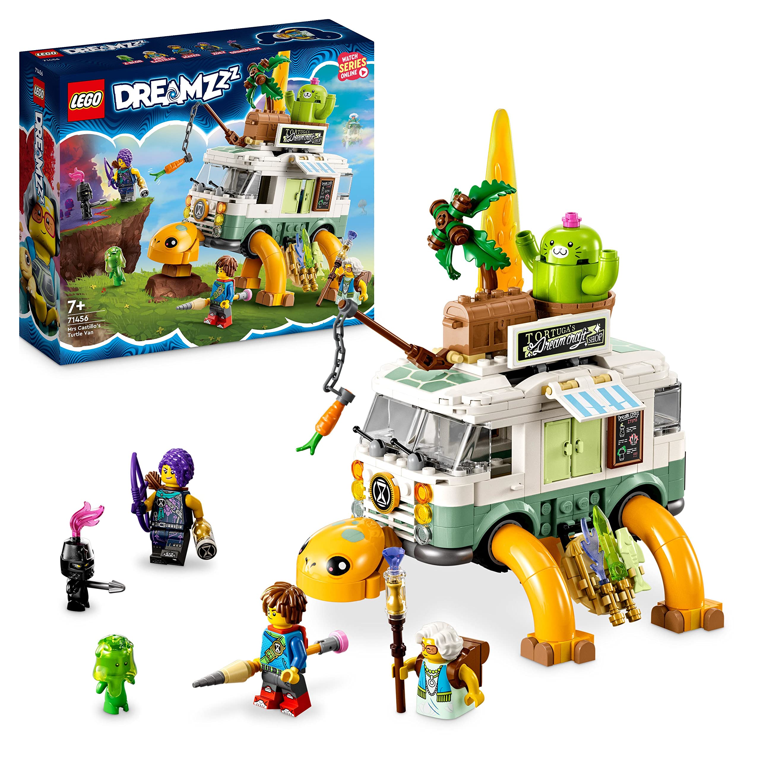 LEGO® DREAMZzz™ Bayan Castillo'nun Kaplumbağa Minibüsü 71456-7 Yaş ve Üzeri Çocukların 2 Farklı Şekilde İnşa Edebileceği Bir Kaplumbağa Minibüsü İçeren Yaratıcı Oyuncak Yapım Seti (434 Parça)