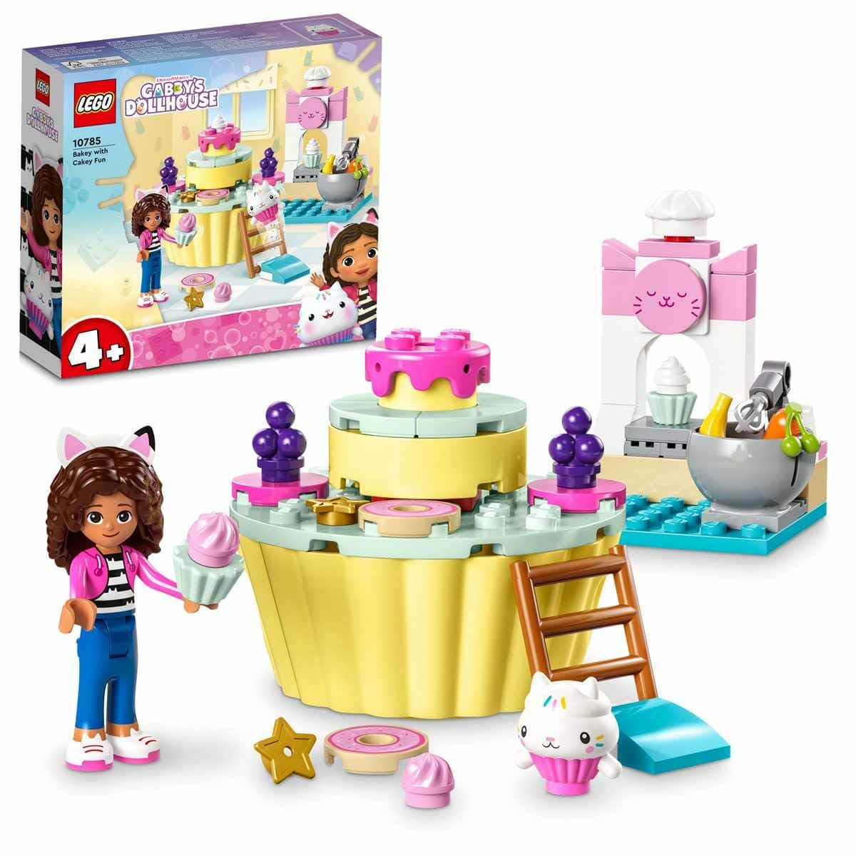 LEGO® Gabby's Dollhouse Kekedi ile Pasta Eğlencesi 10785-4 Yaş ve Üzeri Gabby's Dollhouse Hayranları için Küçük Oyuncak Mutfak İçeren Yaratıcı Oyuncak Yapım Seti (58 Parça)