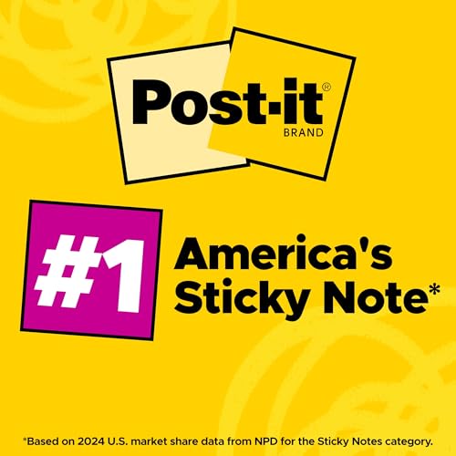 Post-it Süper Yapışkan Notlar, 5 Yapışkan Not Kağıdı, 7,6 x 7,6 cm, Okul Malzemeleri, Ofis Ürünleri, Dikey Yüzeyler, Monitörler, Duvarlar ve Pencereler için Yapışkan Notlar, Pink Salt