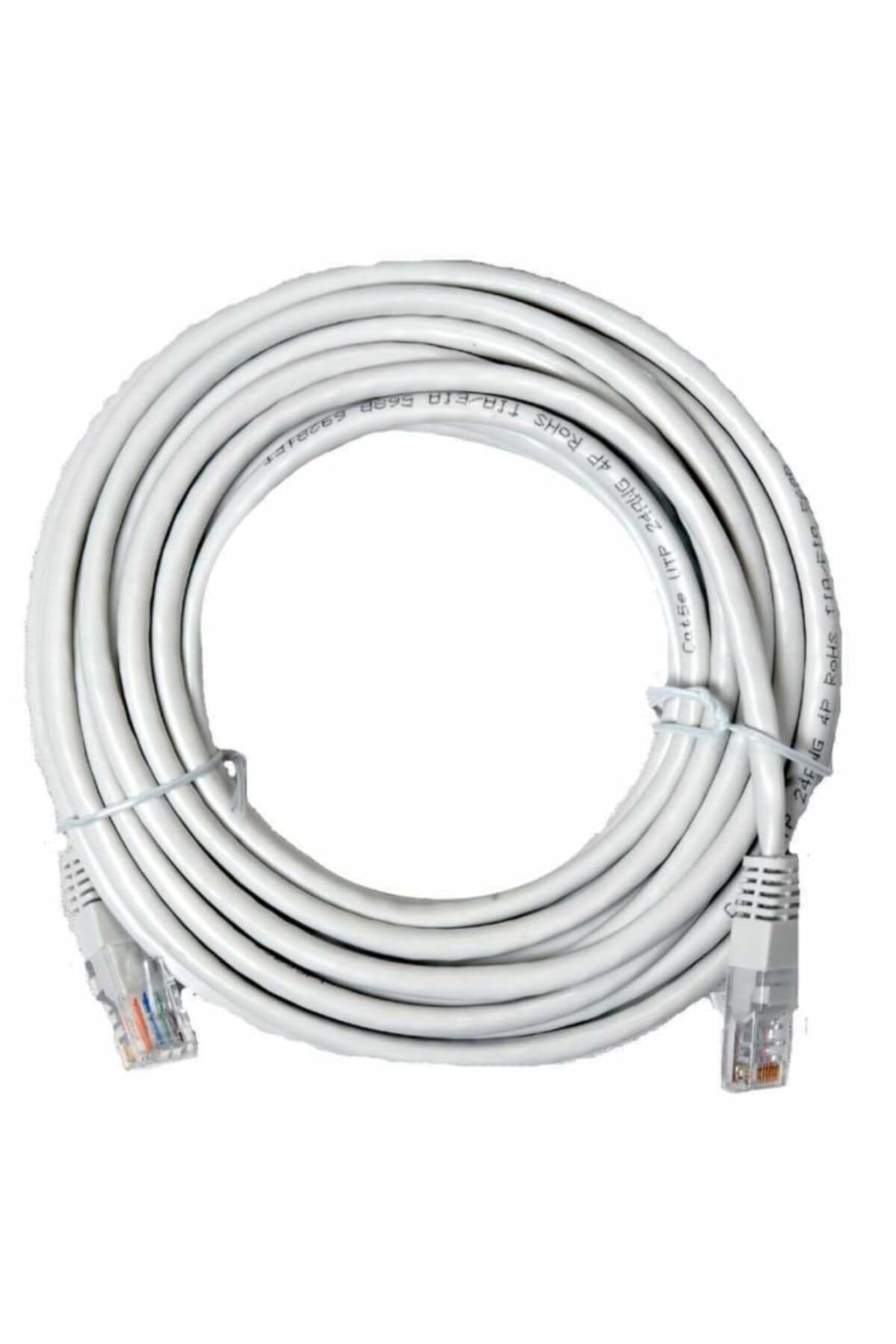 MAXZIQF 10mt 10 Metre Cat5 Cat 5 Modem Bilgisayar Pc Ara Ethernet Internet Kablo Hazır Pressli Fabrikasyon