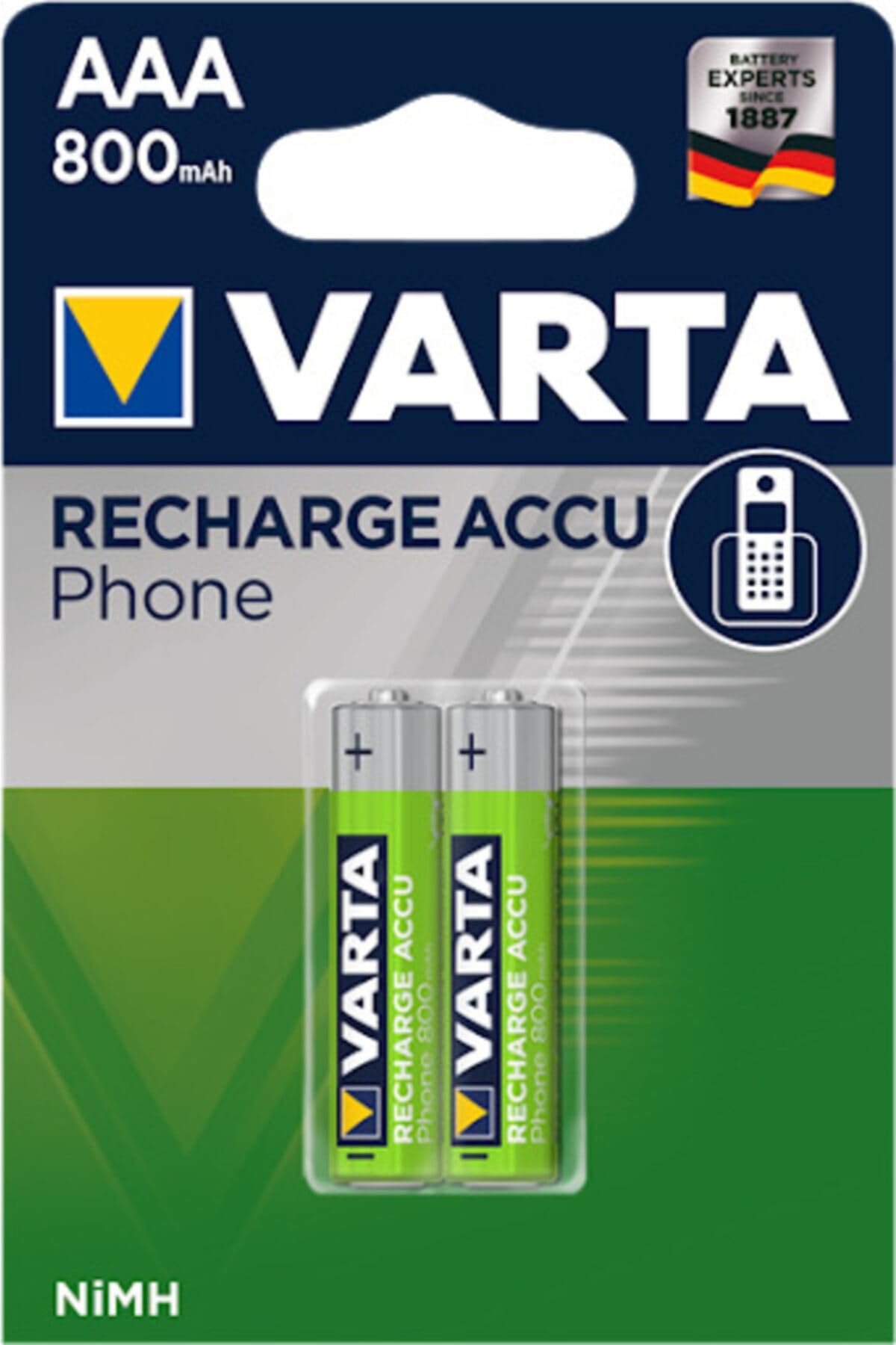 Varta 800 Ince Aaa Şarj Edilebilir Pil - Tansiyon Aleti Cihazı Için Aaa Ince Şarzlı Pil 800