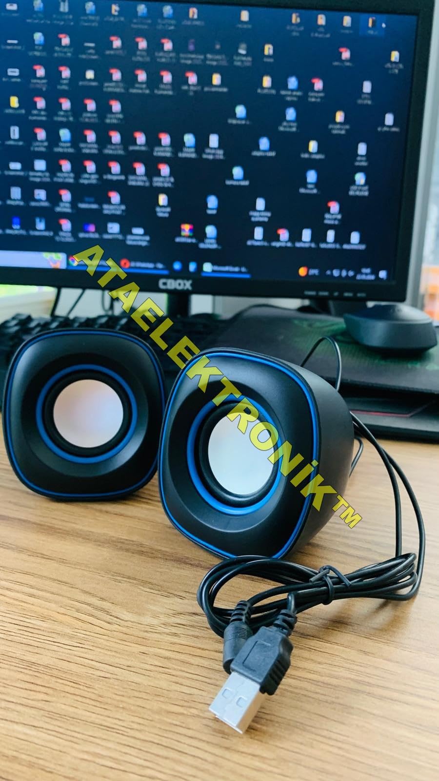 NOTEBOOK İçin KABLOLU 2.0 Mini USB Hoparlör Bilgisayar Laptop NOTEBOOK Speaker Ses Sistemi