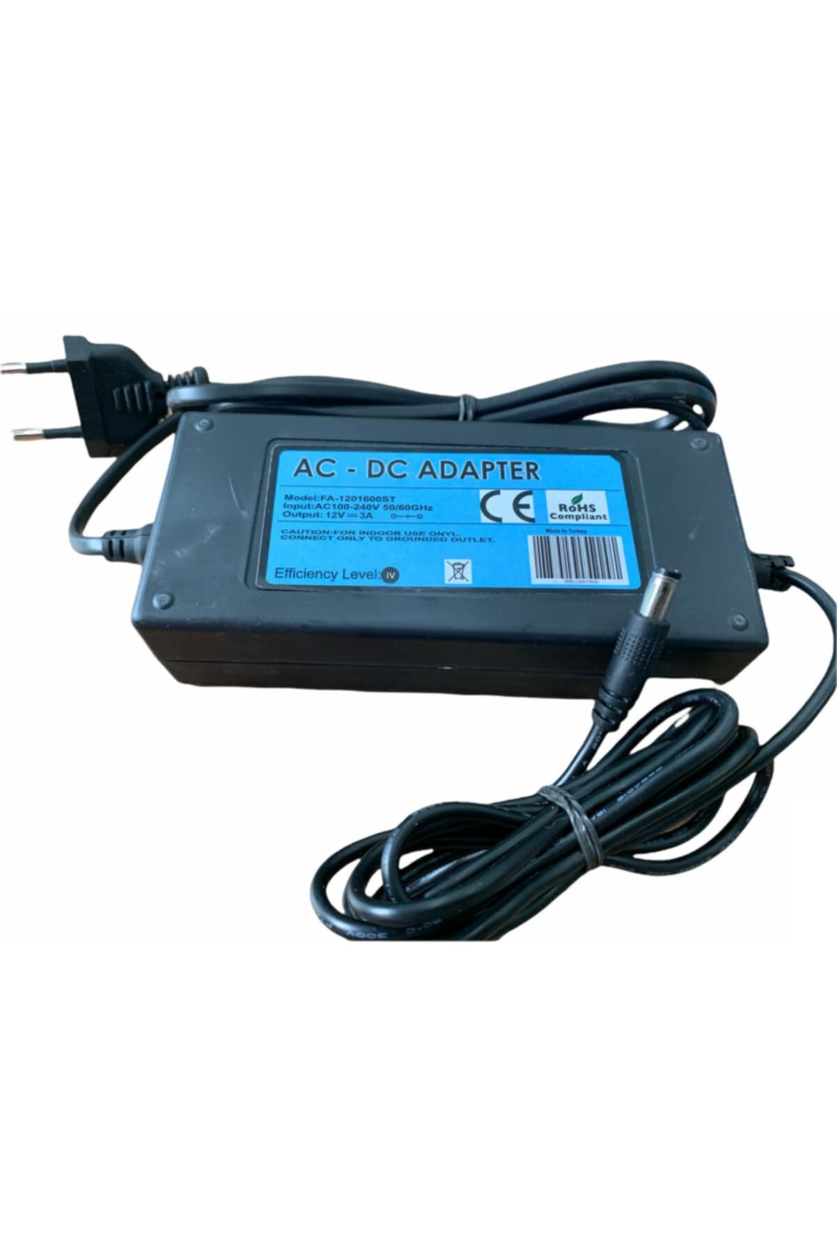Yerli - 1.8mt -2mt Kablolu 12 Volt 3 Amper Dvr Kayıt Cihazı Adaptörü 12v 3ah