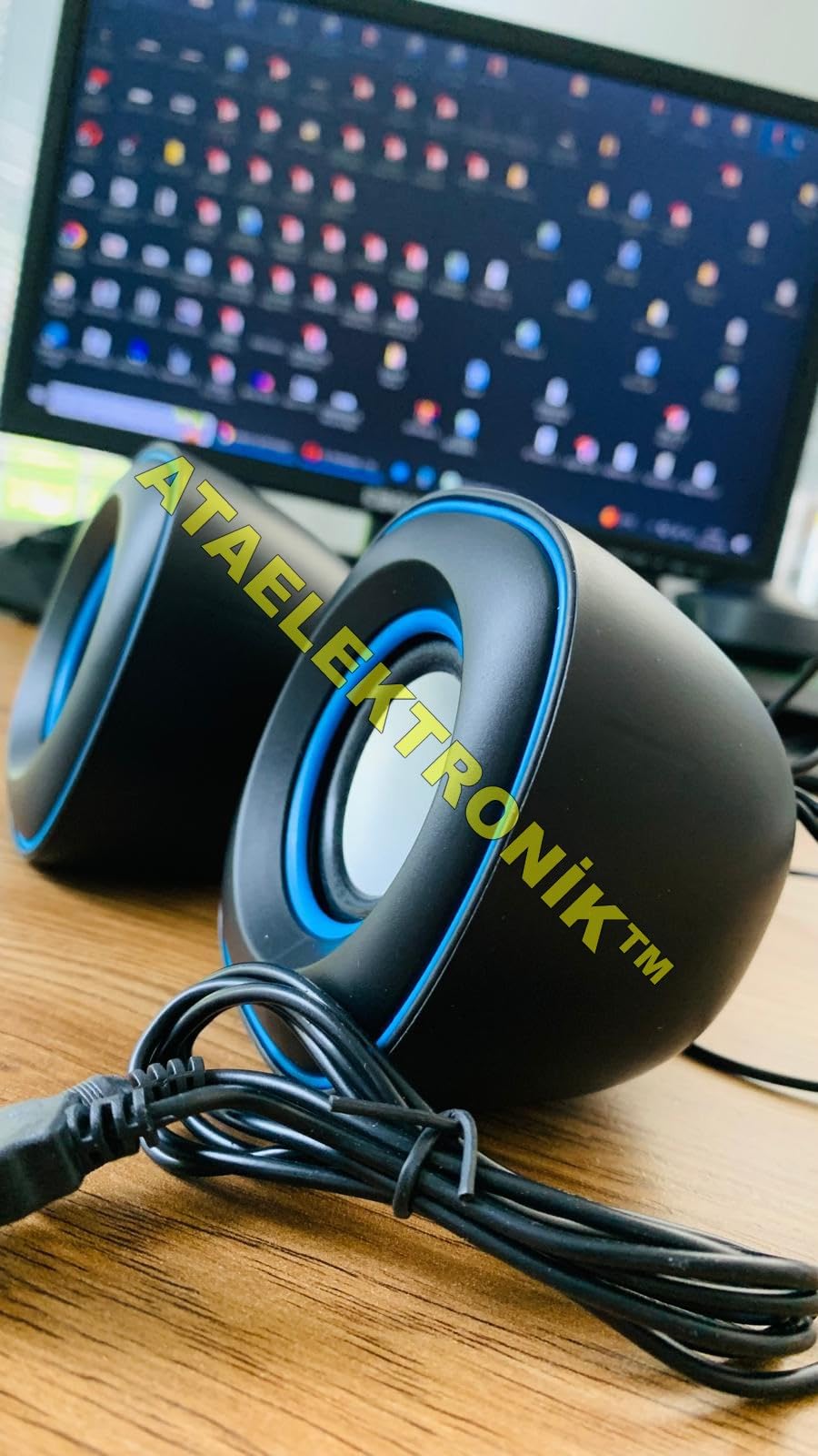 Bilgisayar Hoparlörü NOTEBOOK/Laptop Speaker Ses Sistemi 1.1 Usb KABLOLU AUX