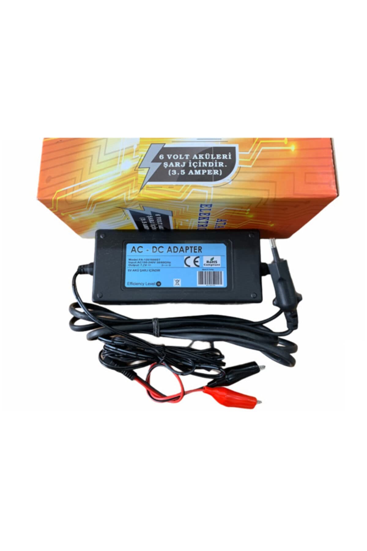 Pilsan Explorer Atv 6v Akülü Araç Için 6 Volt Aküleri Için Adaptör Şarj Cihazı Şarz Aleti 3.5 Amper